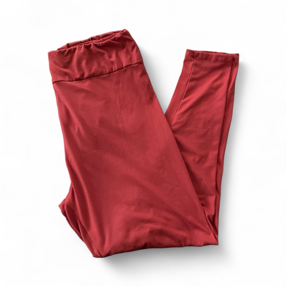 LuLaRoe Women’s TC2 Red Leggings